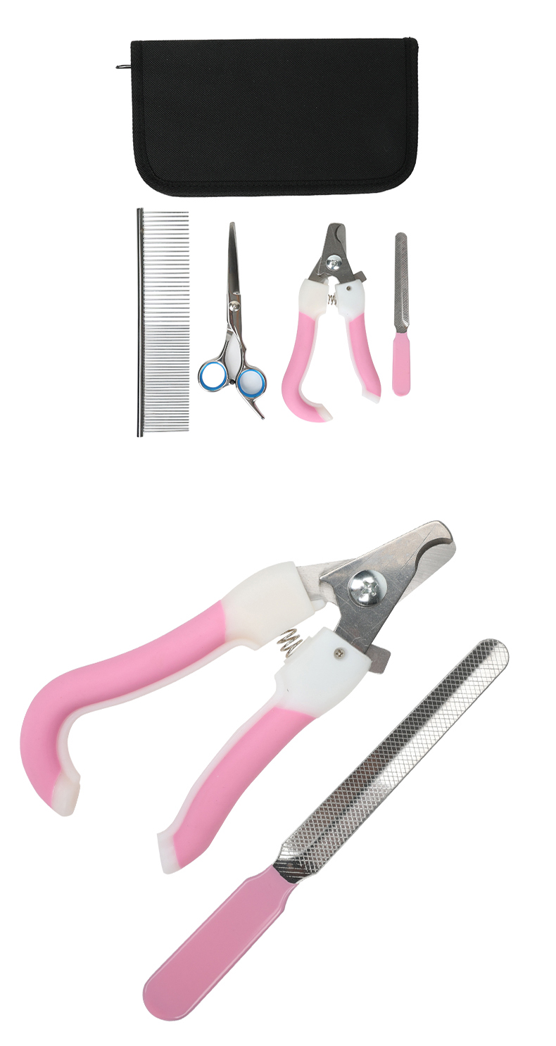 Manufacturers Grooming Kit Pets Dogs Brush Set Pet Grooming Scissor Set Hair Removal Comb Dog Clipper Set