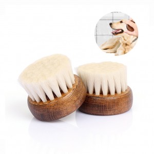 Factory Wholesale Custom Logo MIni Wooden Soft Bristle Pet Massage Brush Cat Dog Grooming Brush