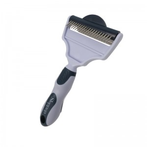 Factory Wholesale Custom Logo Two Rows Teeth Cat Hair Cleaning Dog Rake Comb Pet Grooming Products