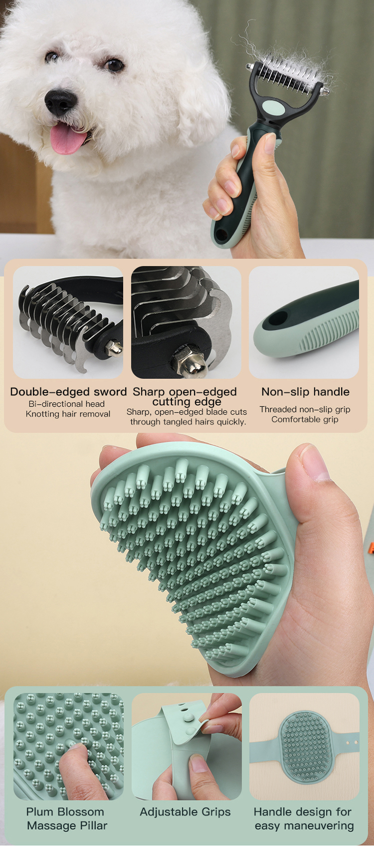 8 in 1 Custom Logo Dog Grooming Set, Pet Dogs Grooming, Dog Grooming Kit
