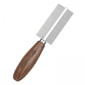 Factory Wholesale Custom Logo Double Sided Wooden Cat Needle Hair Comb Dog Pet Grooming Comb