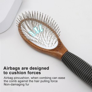 [Copy] Factory Wholesale Upscale Custom Logo Wooden Long Pin Cat Needle Brush Dog Pet Grooming Brush