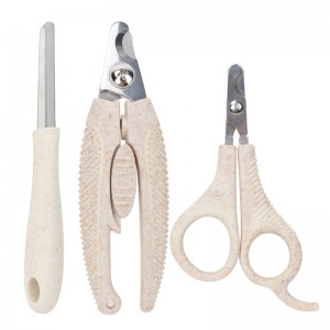 Custom Logo Biodegradable Wheat Straw Dog Dematting Rake Comb Cat Pet Hair Slicker Grooming Brush