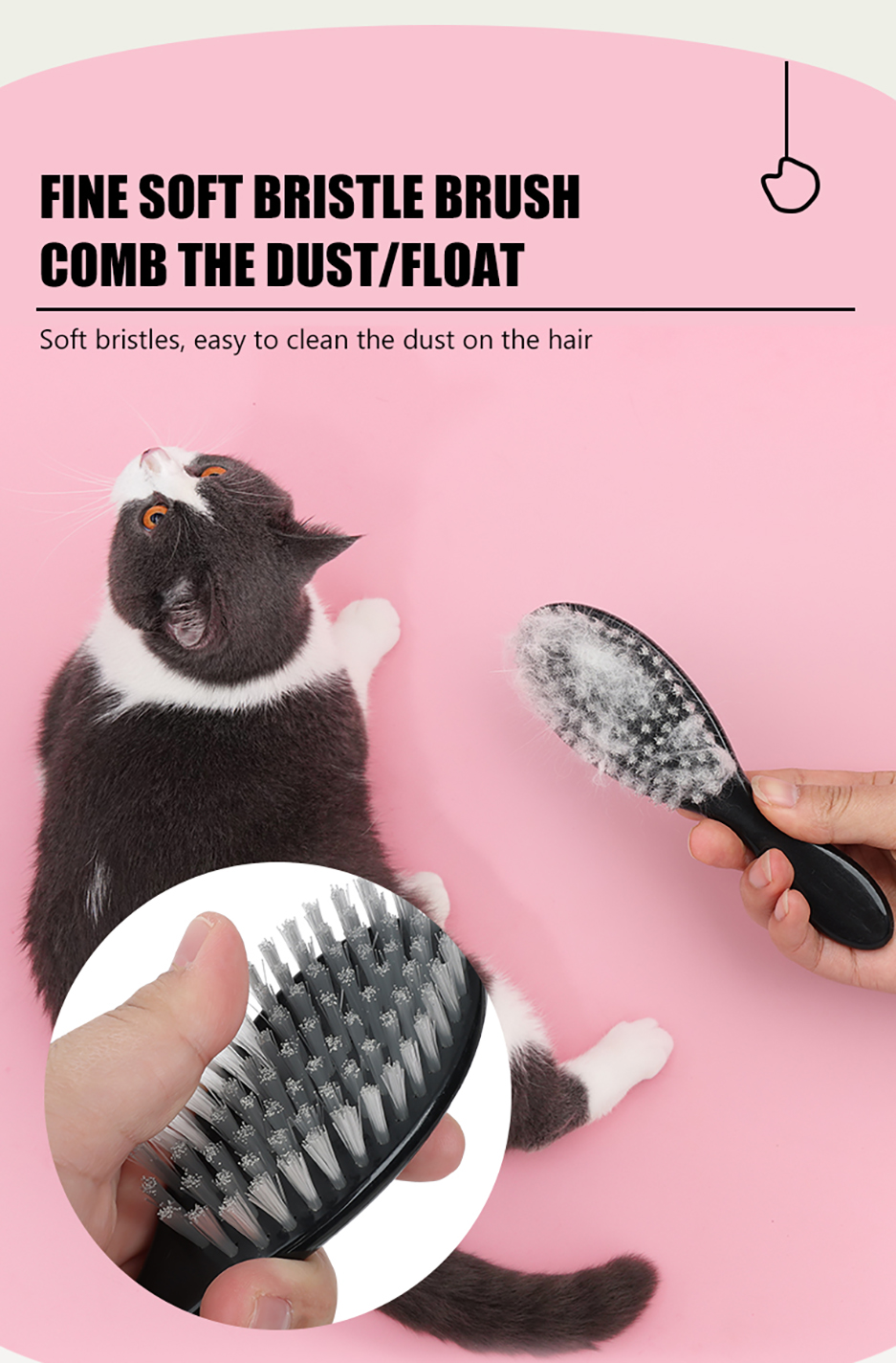 Pet Grooming Set Slicker Brush Nail Clipper Dog Cat Grooming Kit with Chew Toy