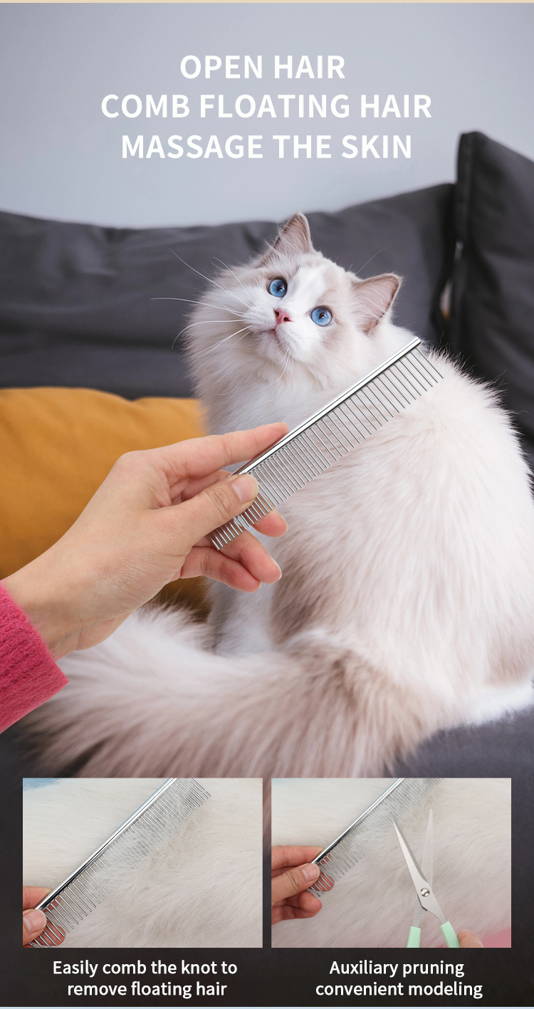 Factory Wholesale Custom Logo Cat Hair Scissors Dog Pet Grooming Scissors Set with Stainless Steel Comb