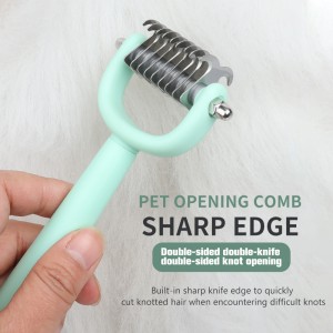 Factory Wholesale 5 in 1 Plastic Cat Hair Cleaning Tool Dog Pet Grooming Comb Brush Set Pet Grooming Products