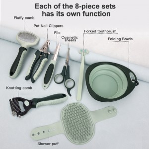 8 in 1 Custom Logo Dog Grooming Set, Pet Dogs Grooming, Dog Grooming Kit