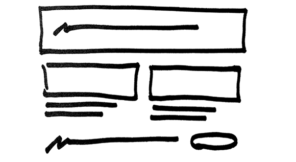 sketch of an email layout
